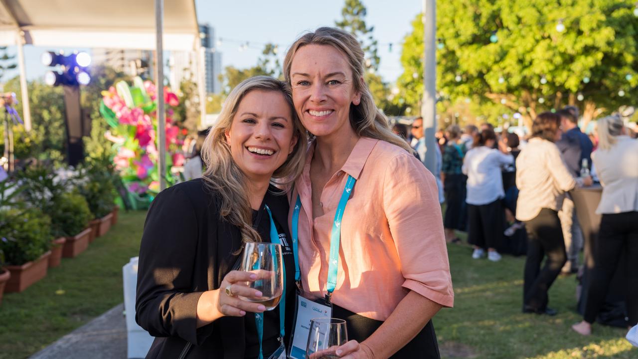 Nancy Ruscitti and Kate Fulton for The Pulse at the Australian Tourism Exchange at the Gold Coast Convention and Exhibition Centre, May 4 2023. Picture: Steven Grevis