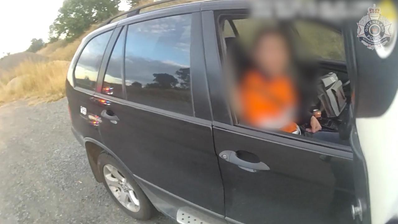 Black BMW pulled over by police after being caught doing 196km/h on the Burnett Highway near Tansey, in the Gympie and South Burnett region.