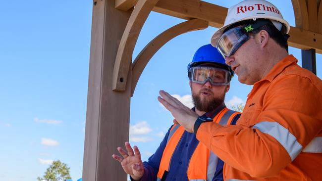 Deputy Mayor Kahn Goodluck and General Manager of Refinery Decarbonisation Tim McDougall.