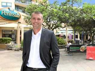 IN DEMAND: Ryan Parry of CBRE Sunshine Coast on site at the Peninsular Resort Mooloolaba that has seen $7.77million in transactions in the past 13 months.