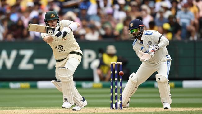 Steve Smith scored his fastest Test century in nine years Picture: Getty Images