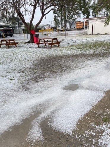 Hail at Ampol, Biloela.