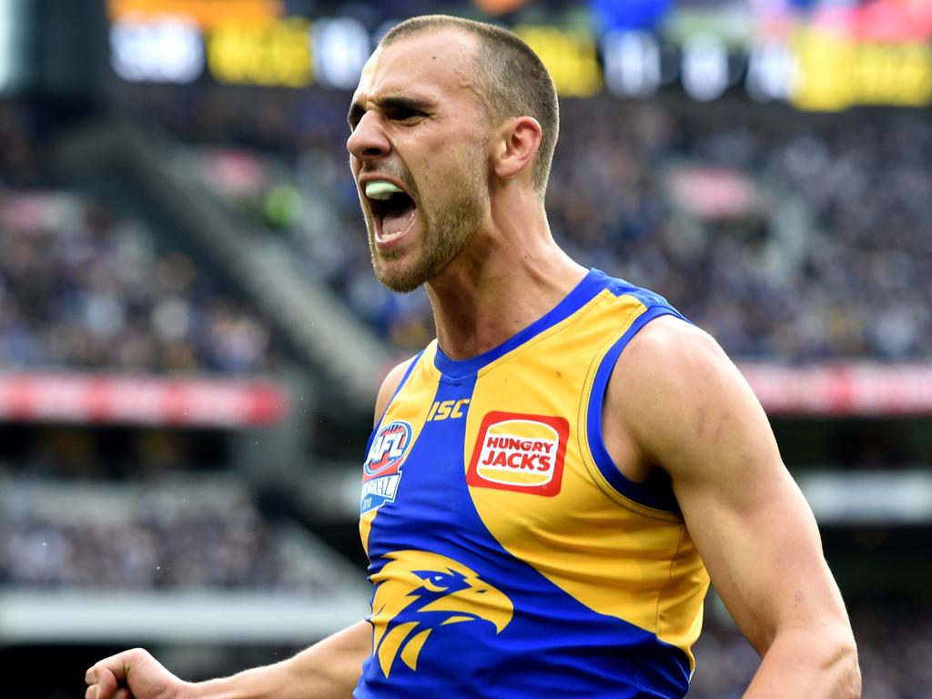 Dom Sheed celebrates. Picture: Nicole Garmston