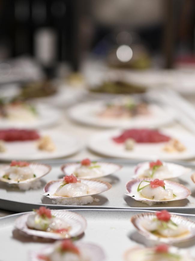 Scallops and raw fish at Fishbank. Picture Naomi Jellicoe