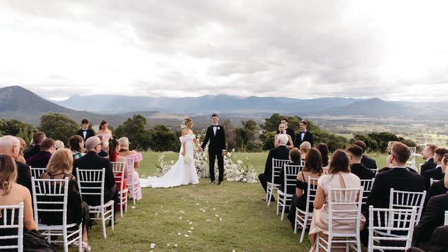 Chantelle May and Floyd Moynihan on their wedding day. Picture: Wilde Visual