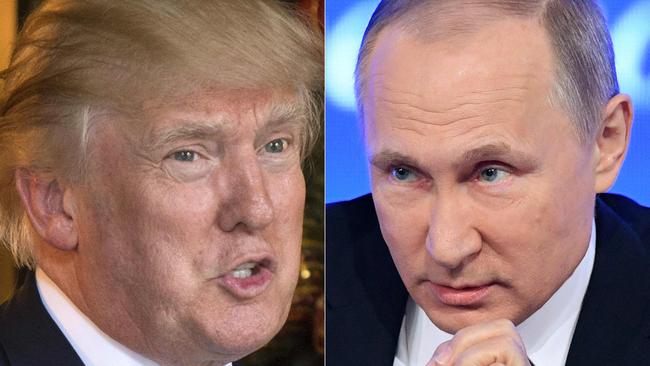 Donald Trump’s administration has told Vladimir Putin that the US is withdrawing from the nuclear pact. Picture: AFP