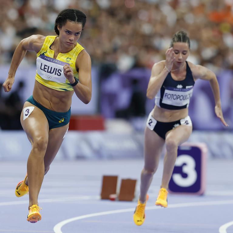 Australian Torrie Lewis placed seventh in her 200m semi final and will next have a shot at the 4x100m relay. Picture: Michael Klein