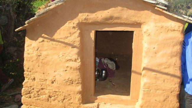 The hut where the teenage girl died in Nepal. Picture: Acham Police