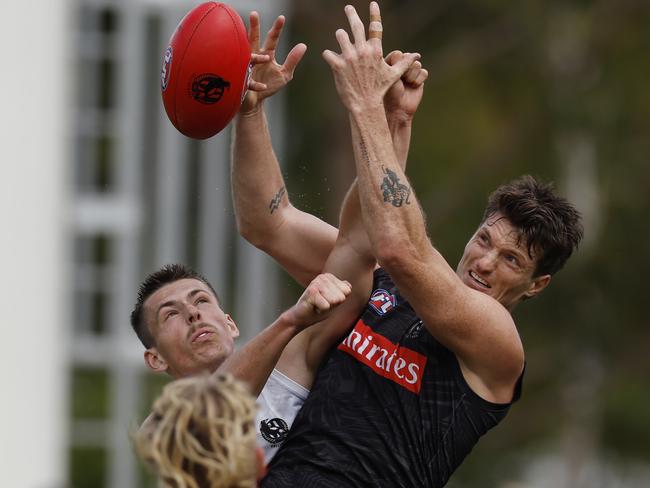 Charlie Dean is competing for a spot in the Pies defence. Picture: Michael Klein