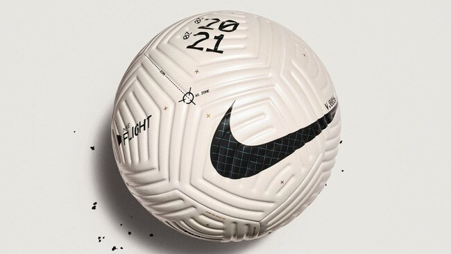 The new Nike Flight match ball to be used in the English Premier League. Picture: Supplied