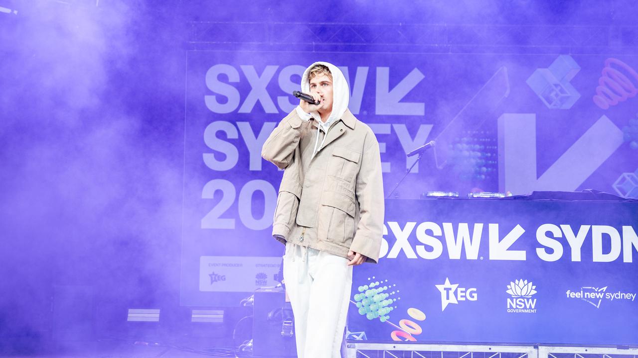 The Laroi Kid Laroi at the SXSW Blak future showcase. Picture Thomas Lisson