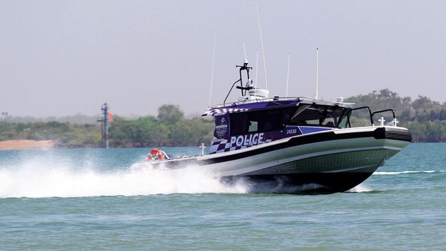 The NT water police unit was called out to rescue a couple aged in their 60s after their boat sank 10km offshore