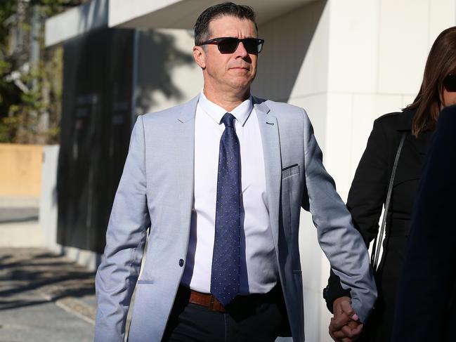 Former Ipswich mayor Andrew Antoniolli arrives at Ipswich Magistrates Court today. Picture: Jono Searle/AAP