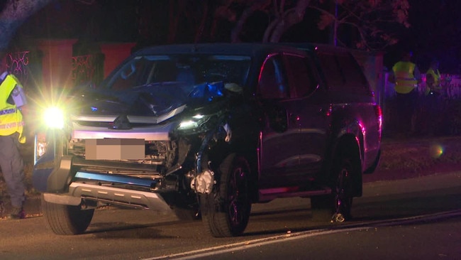 The Mitsubishi ute at the centre of the crash. Picture: TNV