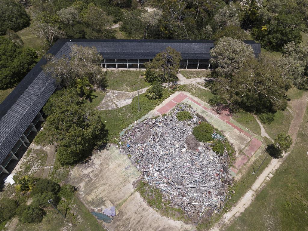 Damaged and run-down Great Keppel Island resort.