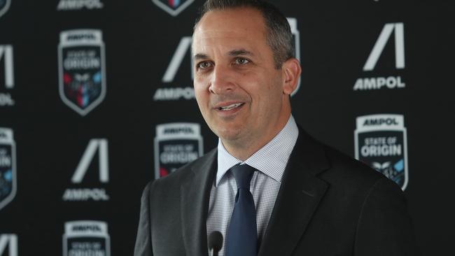 NRL CEO Andrew Abdo called club bosses to a meeting on Friday to discuss a range of matters. Picture: Brett Costello