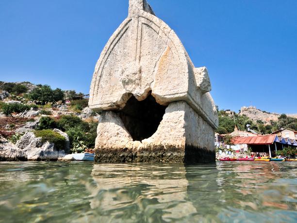 The famous Lykian tombs in Kalekoy