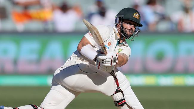 Matthew Wade in action during the first Test against India in Adelaide. Picture: Getty Images