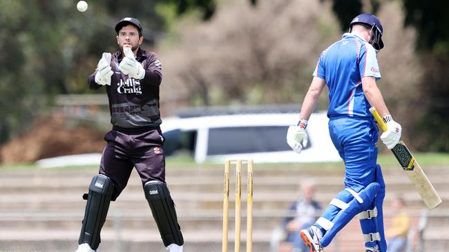 VSDCA: Karl Mayne takes the return throw for Brunswick. Picture: George Sal