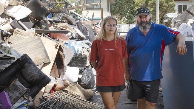 Chloe Latimer and Max Walker Lismore aftermath. Picture Lyn Mccarthy