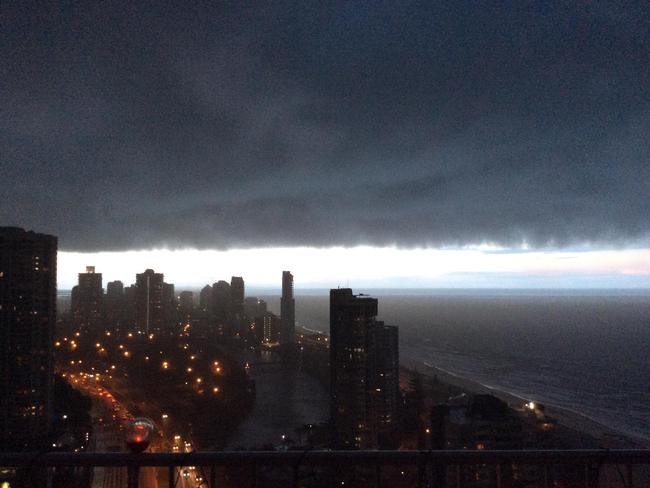 Getting dark with the storm. Picture: Marty Meadowcroft