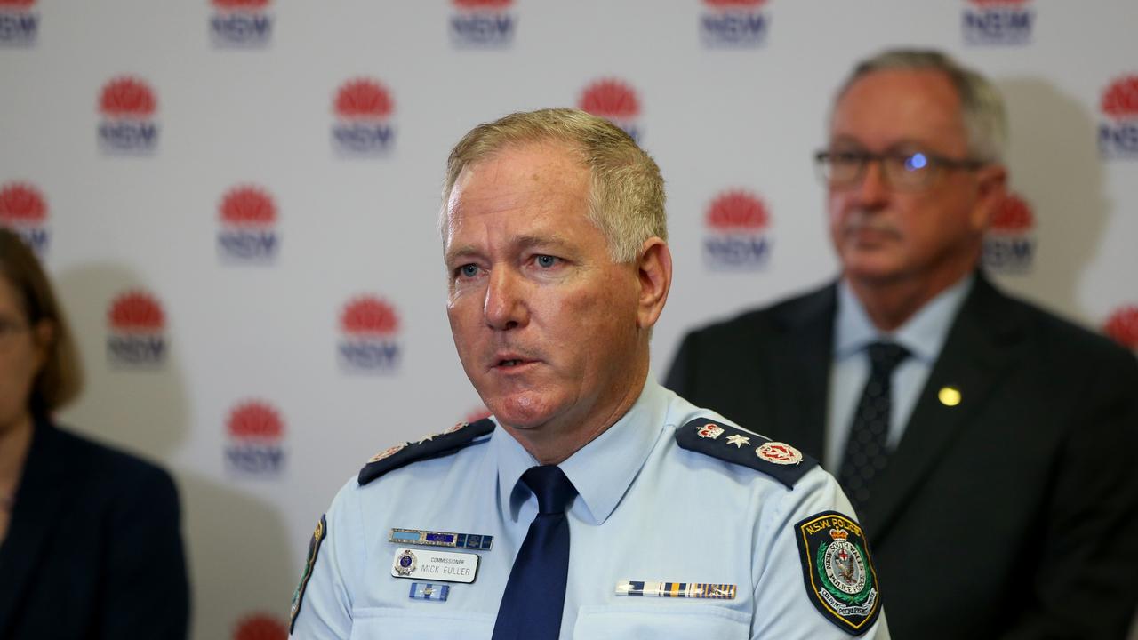 NSW Police Commissioner Mick Fuller spoke about the allegations at a press conference. Picture: Damian Shaw/NCA NewsWire