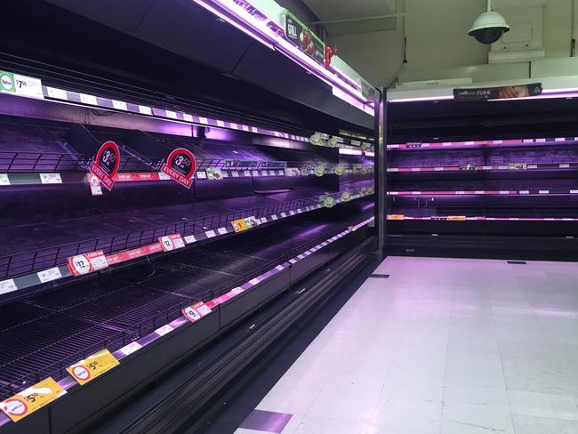 Coles Norwood, completely out of meat after the storm. Picture: Matt Loxton