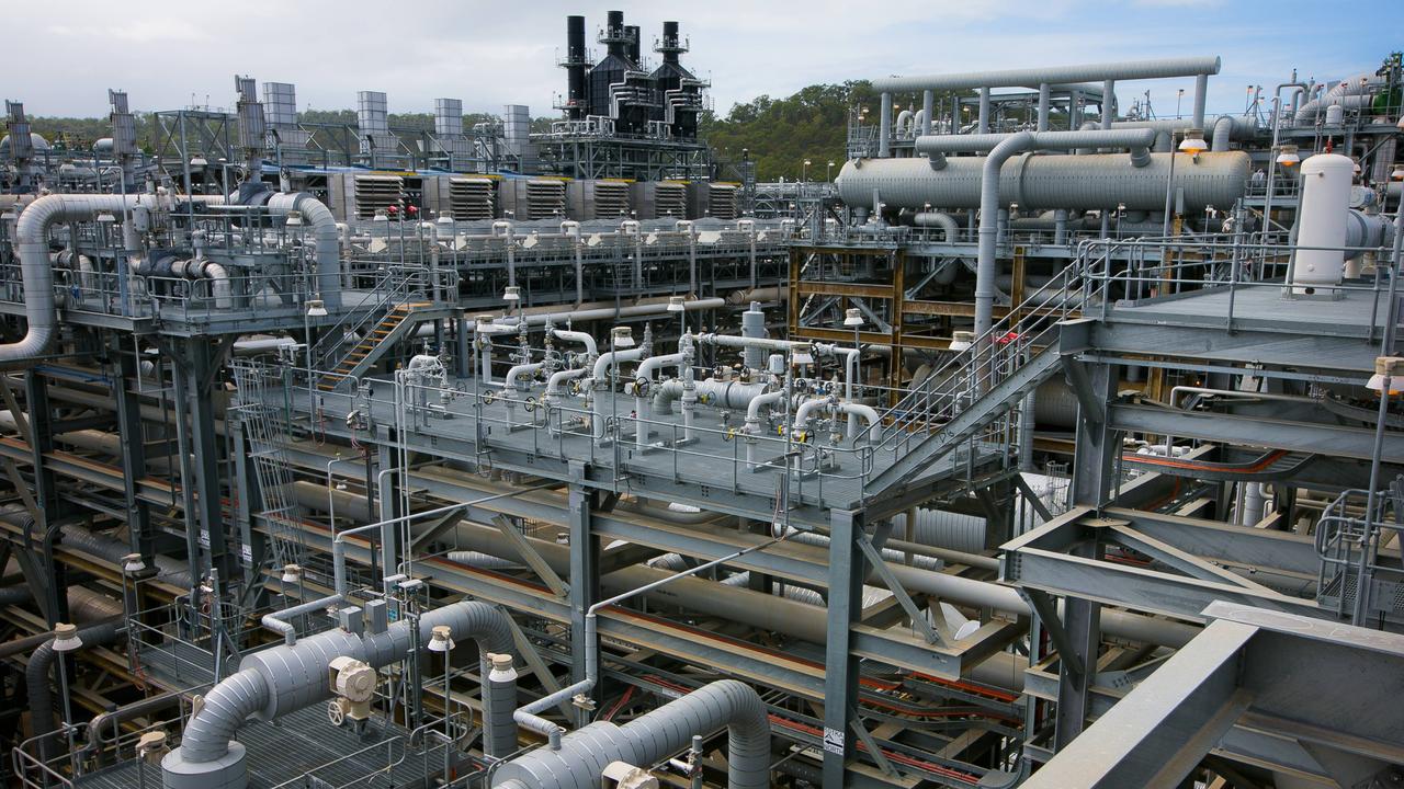 The Queensland Curtis Liquefied Natural Gas (QCLNG) processes gas to send around the world. Picture: Patrick Hamilton/Bloomberg