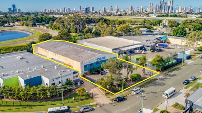 The property at 15 Strathaird Rd, Bundall, which is occupied by an ice-skating rink and will go under the hammer next month.