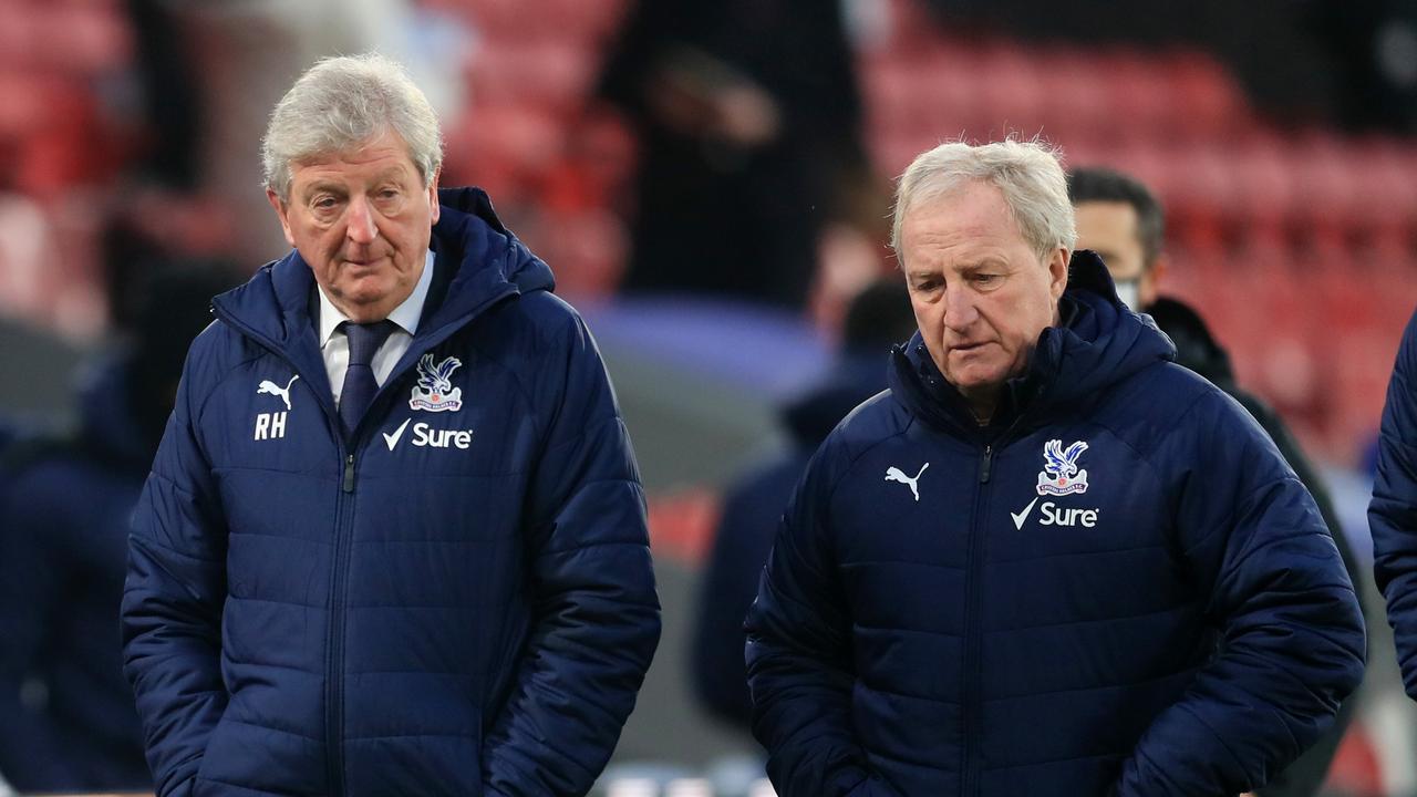 Roy Hodgson (L) revealed Crystal Palace assistant Ray Lewington (R) delivered a brutal halftime spray at the underperforming players.