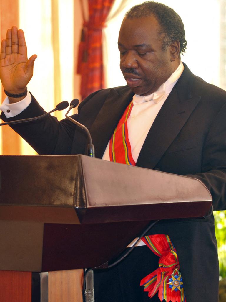 President-elect Ali Bongo Ondimba is under house arrest. (Photo by WILS YANICK MANIENGUI / AFP)