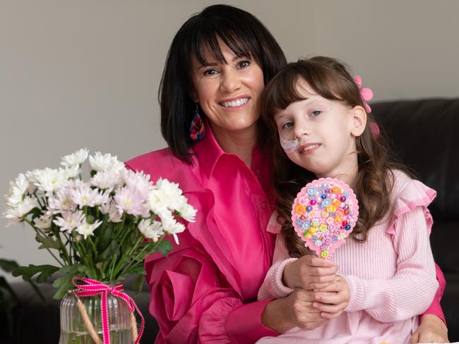 4th of May 2025  - Leah Terry and her daughter Grace. Grace is in palliative care, although still going to school. Photo: Naomi Jellicoe