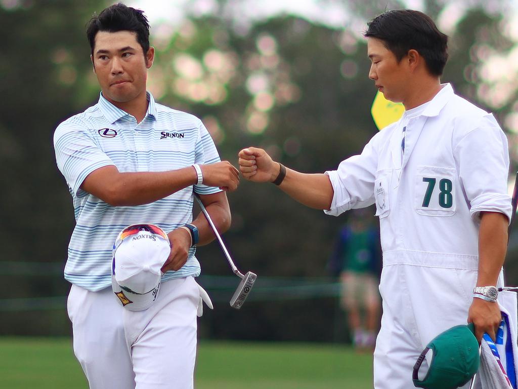 Hideki Matsuyama caught fire.