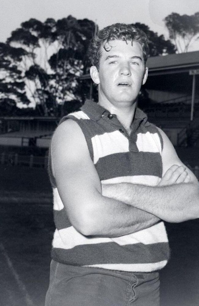 John Devine poses at training in 1963. Picture: Bob Gartland Collective