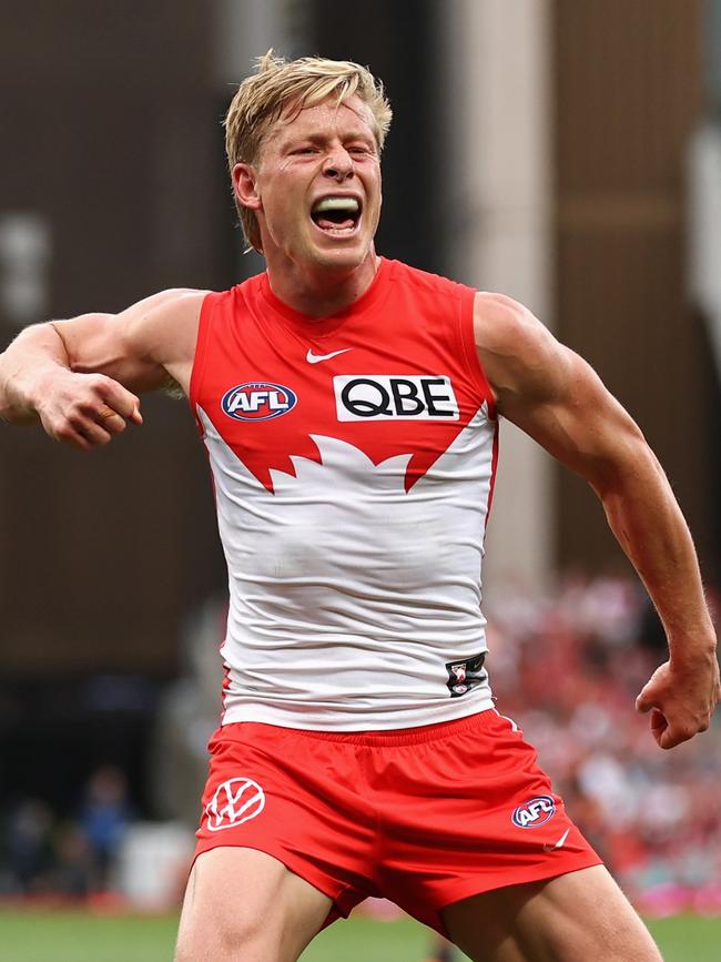 Isaac Heeney was the Swans’ matchwinner. Picture: Cameron Spencer/Getty Images