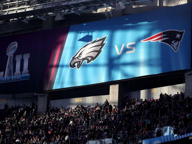Fans look on prior to Super Bowl LII between the New England Patriots and the Philadelphia Eagles at U.S. Bank Stadium on February 4, 2018 in Minneapolis, Minnesota. Picture: Getty