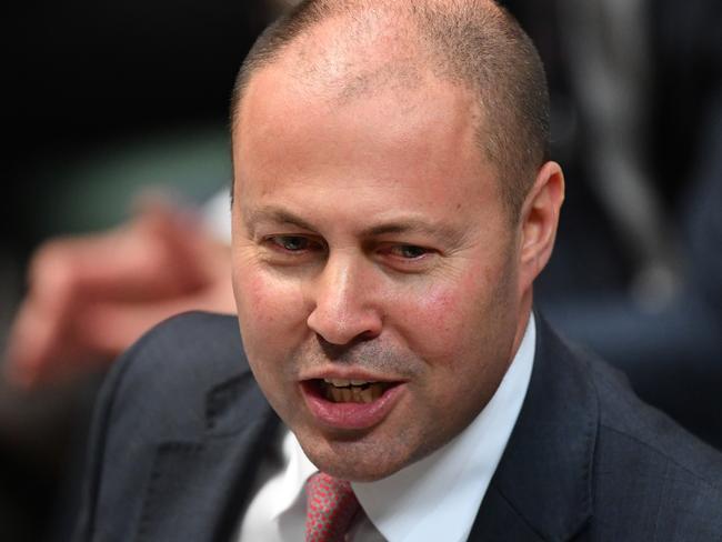 Treasurer Josh Frydenberg during Question Time in the House of Representatives at Parliament House in Canberra, Thursday, July 25, 2019. (AAP Image/Mick Tsikas) NO ARCHIVING