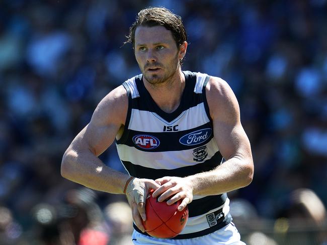 Patrick Dangerfield racked up 30 disposals but six clangers against the Dockers. Picture: Daniel Wilkins