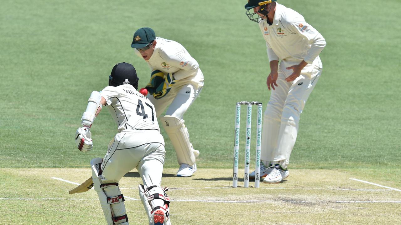 Watling well short - but Paine fluffs the run-out chance.