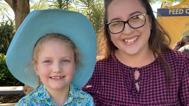 Lauren and Elainna enjoy People's Day at the 2023 Gympie Show.