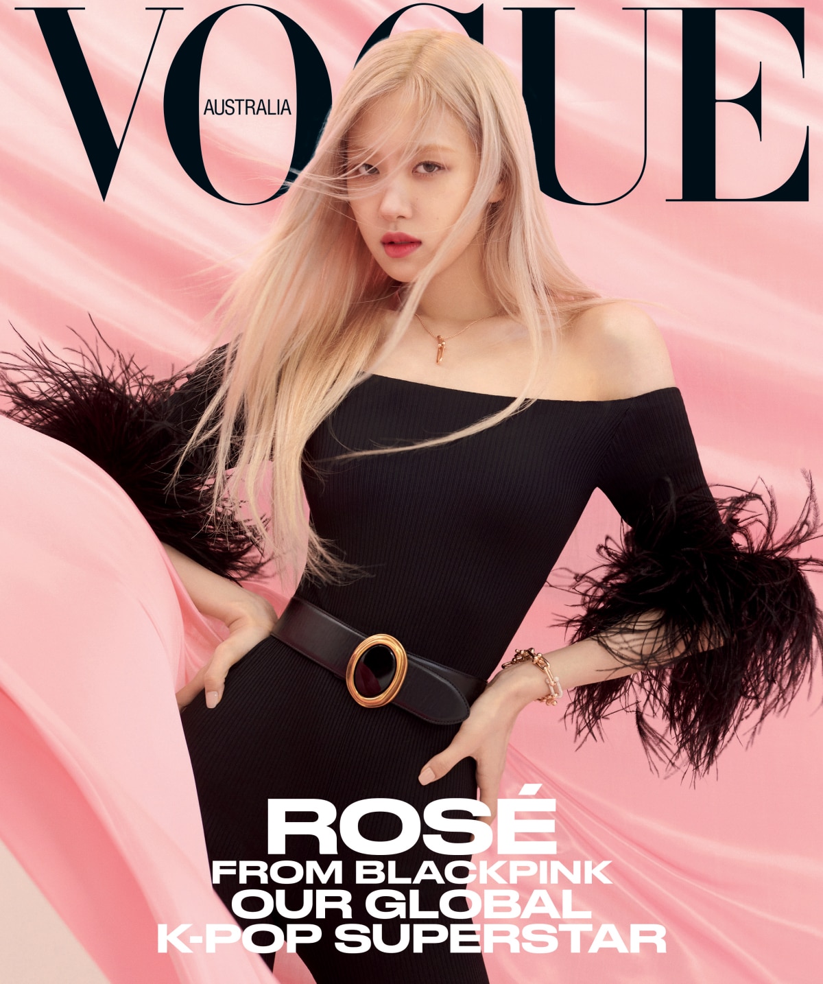 Blackpink'sRosé on the cover of Vogue Australia April 2021. Photographed by Peter Ash Lee. Styled by Christine Centenera.