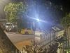 Stolen car found upside down in front yard