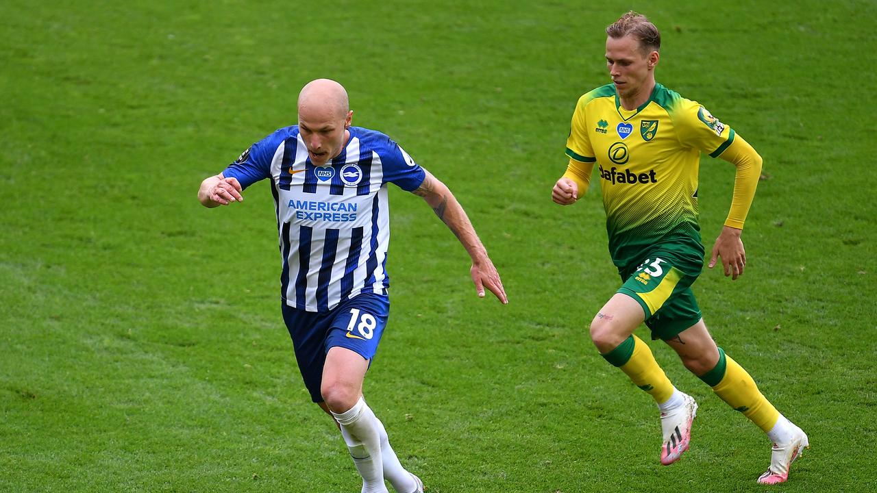 Aaron Mooy was in fine touch for Brighton as it pushed Norwich further towards relegation.