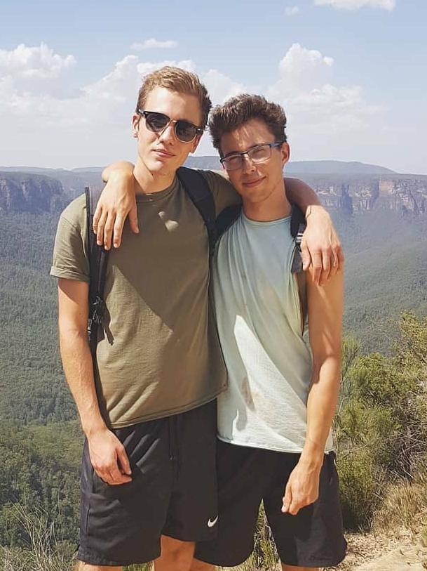 Hugo Palmer (left) and Erwan Ferrieux, both 20, went missing while swimming in February. Picture: Instagram