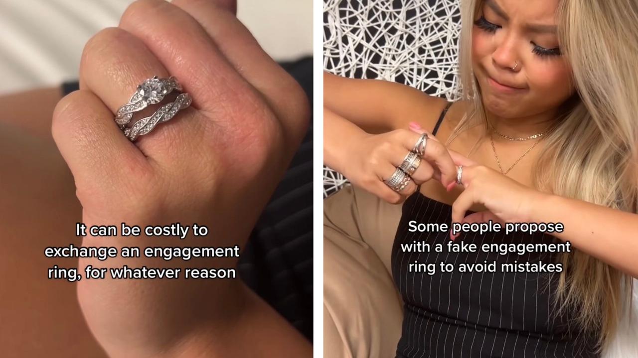 High quality fake engagement on sale rings