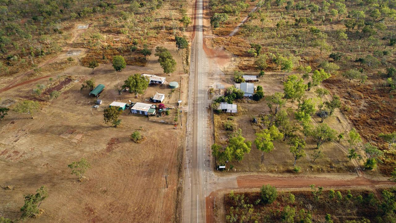 Tiny town of Larrimah in the Northern Territory where police are investigated the disappearance of Paddy Moriarty. Picture By Amos Aikman/The Australian