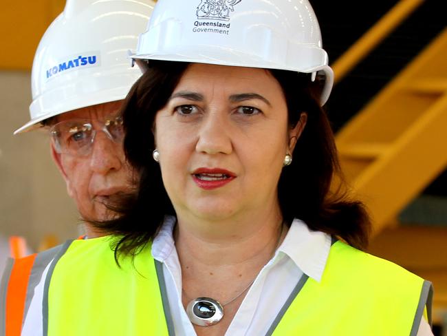 Premier Annastacia Palaszczuk in Mackay to announce the go ahead of the Carmichael Mine by Indian company Adani. Pic Tim Marsden