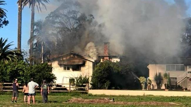 Children from the Murwillumbah Early Education Centre were evacuated after a fire broke out at a neighbouring property. Picture: Rachel Drew