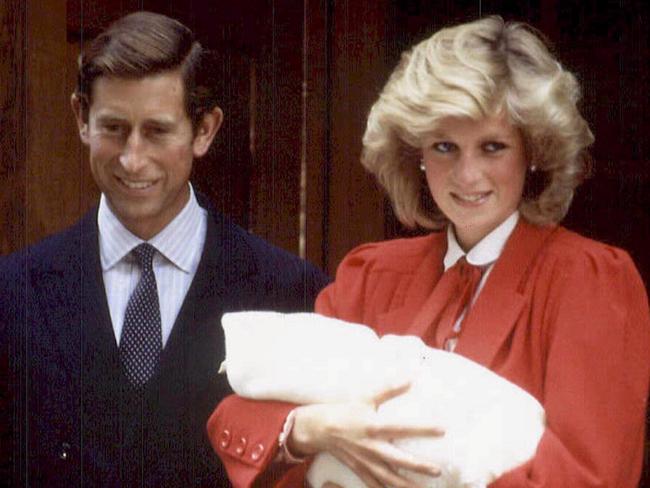 Prince Charles and Diana Princess of Wales leave hospital following the birth of their second son, Prince Harry. Picture: AFP