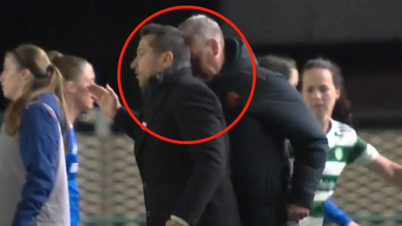 Rangers' Craig McPherson headbutted Celtic's coach. Picture: Supplied